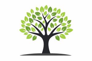 A vibrant illustration of a lush green tree with intricate branches and leaves, perfect for nature-themed designs and Eco-friendly projects. vector
