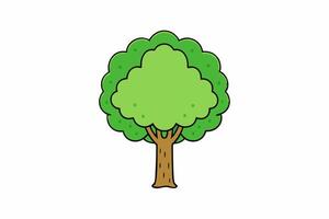 A vibrant illustration of a lush green tree with intricate branches and leaves, perfect for nature-themed designs and Eco-friendly projects. vector