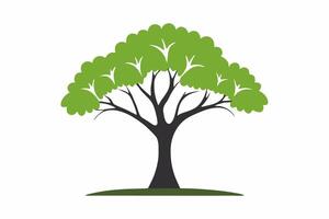 A vibrant illustration of a lush green tree with intricate branches and leaves, perfect for nature-themed designs and Eco-friendly projects. vector