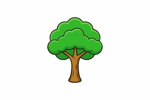 A vibrant illustration of a lush green tree with intricate branches and leaves, perfect for nature-themed designs and Eco-friendly projects. vector