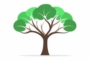 A vibrant illustration of a lush green tree with intricate branches and leaves, perfect for nature-themed designs and Eco-friendly projects. vector