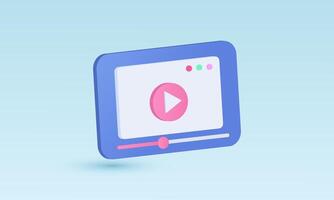 3d realistic social media live streaming emotion new concept design on background vector