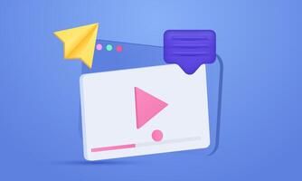 3d realistic icon social media live streaming emotion new concept design vector