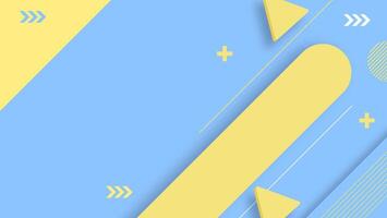 Minimal geometric background with dynamic shapes composition. Presentation template abstract background. vector