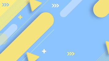 Minimal geometric background with dynamic shapes composition. Presentation template abstract background. vector