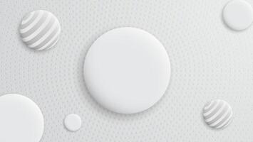 Abstract background with 3d fields. White bubble. vector