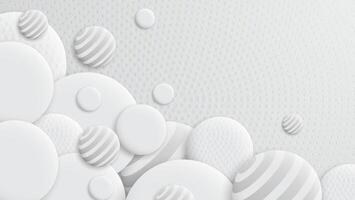 Abstract background with 3d fields. White bubble. vector