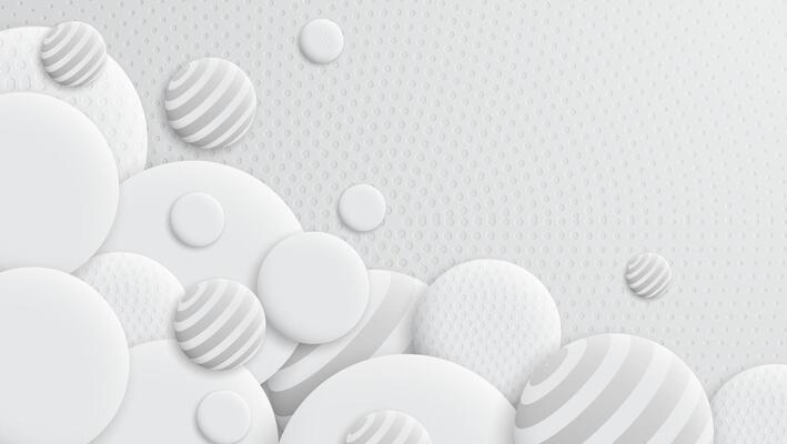 Abstract background with 3d fields. White bubble.