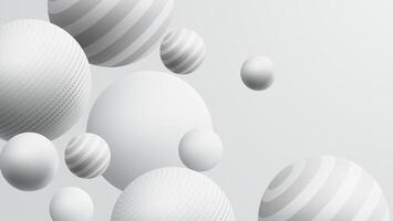 Abstract background with 3d fields. White bubble. vector