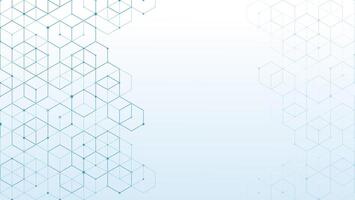 Abstract hexagonal molecular structures in technology background and science style. Medical design. vector
