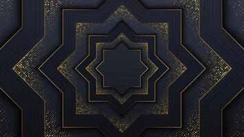 Luxury paper cut background star shaped, Abstract decoration, golden pattern, halftone gradients. vector