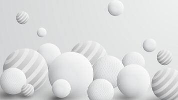Abstract background with 3d fields. White bubble. vector