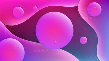 Wavy geometric background. Trendy gradient shapes composition. vector