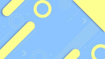Minimal geometric background with dynamic shapes composition. Presentation template abstract background. vector