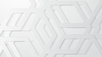 Abstract geometric white and gray color background vector