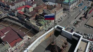 Aerial view from the air Square of the Soviet Power Fighters video