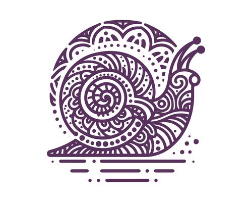 The snail mandala design