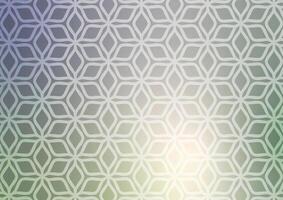 Geometric gradient green light pattern background vector