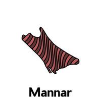 map of Mannar City, Borders of for your infographic. illustration design template vector