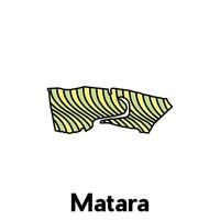 map of Matara City, Borders of for your infographic. illustration design template vector