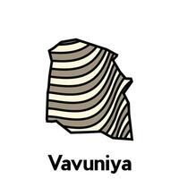 map of Vavuniya City, Borders of for your infographic. illustration design template vector
