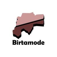 Map City of Birtamode, simplified administrative map of Nepal. Borders and names of the regions. suitable for your company vector