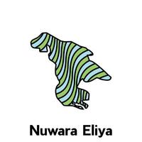 Map City of Nuwara Eliya design template with wave color style on white background, suitable for your company vector