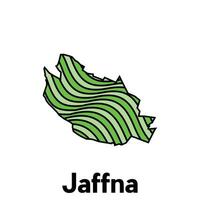 Map City of Jaffna design template with wave color style on white background, suitable for your company vector