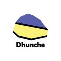 Map City of Dhunche, simplified administrative map of Nepal. Borders and names of the regions. suitable for your company vector
