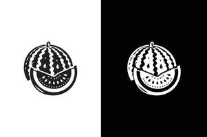 Water melon Icon silhouette. Water melon Icon for design. Easily editable black white background vector
