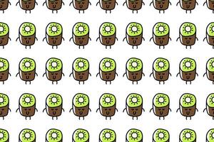 Kiwi fruit seamless pattern background vector