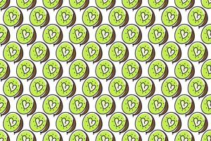Kiwi fruit seamless pattern background vector
