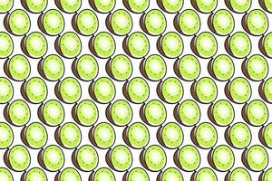 Kiwi fruit seamless pattern background vector