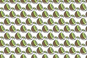 Kiwi fruit seamless pattern background vector