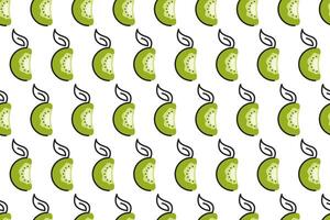 Kiwi fruit seamless pattern background vector