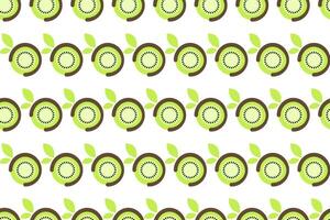 Kiwi fruit seamless pattern background vector
