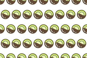 Kiwi fruit seamless pattern background vector