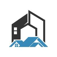 Building icon logo design vector