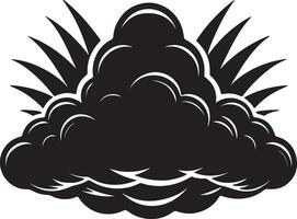 Cloud silhouette image on white background vector