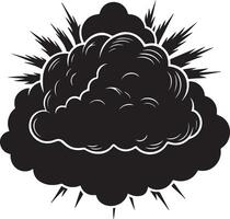 Cloud silhouette image on white background vector