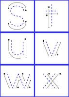 learning alphabet tracing letters vector