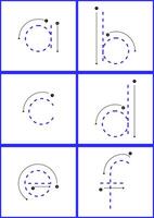 learning alphabet tracing letters vector