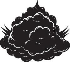 Cloud silhouette image on white background vector