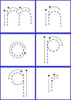 learning alphabet tracing letters vector
