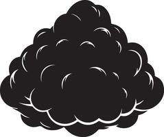 Cloud silhouette image on white background vector