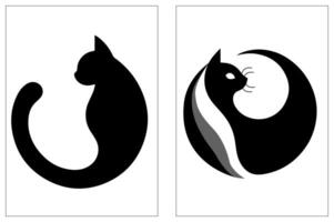 Cat Shape Design Template vector