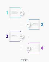Infographic label design template with icons and 4 options or steps. Can be used for process diagram, presentations, workflow layout, banner, flow chart, info graph. vector