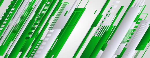 abstract elegant green tech background with lines and halftone vector