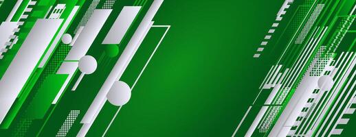 abstract elegant green tech background with lines and halftone vector