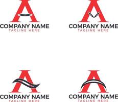 A letter logo design and modern minimalist logo design vector
